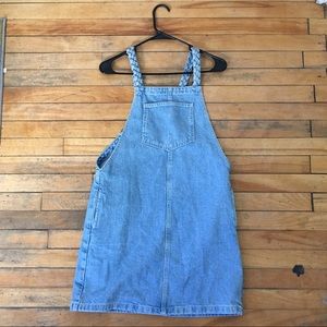 Topshop denim pinafore dress
